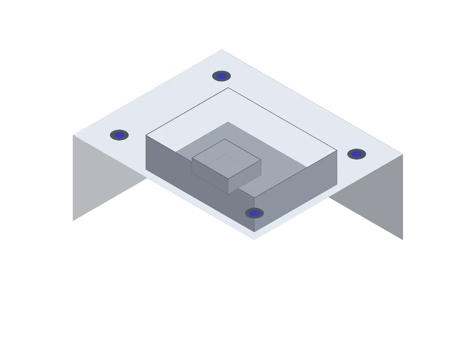 Machined housing with recognised features
